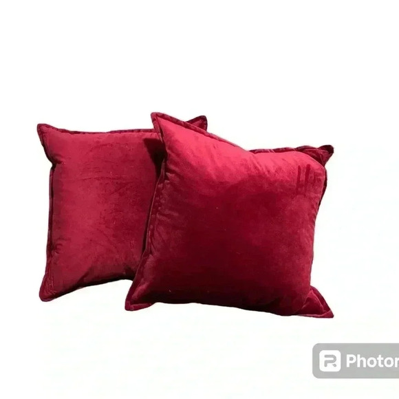 Rodeo Home Pillow 20 x 20 red Velvet Feather Insert Throw Pillow Decor - Picture 2 of 4